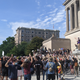 Protesters on the steps of the Supreme Council, 33˚, Scottish Rite Freemasonry, S.J. building.